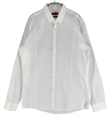 HUGO BOSS Uomo C-Jacques Slim Fit Facile Ferro Camicia Taglia L - 43 17 - Immagine 1 di 4