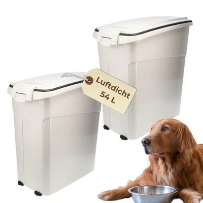 2x Futtertonne Luftdicht mit Deckel Pferd Hunde Futter Aufbewahrung Box 54 L - Bild 1 von 4
