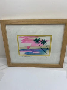 Key West Watercolor Painting Sonia Robinson Sunset Serenity - Picture 1 of 7