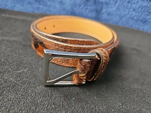 Donald Pliner Cintura Capelli Pelle di Vitello Marrone Made In Montagna Italia Franco M 38 - Foto 1 di 9