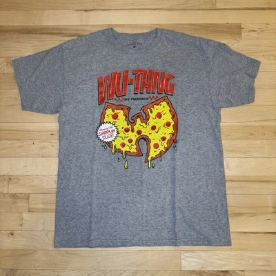 Wu-Tang Men's T Shirt Size L Pizza Pizzeria NY Shaolin Slice Spencer’s - Image 1 of 4