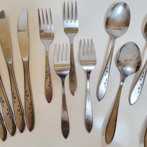 CHOICE: ~ Vintage ~Imperial Stainless-Steel Flatware~ Flower Dance Pattern - Picture 1 of 26