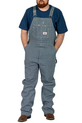 Hickory Stripe Overalls 46X30 Roundhouse Brand - Image 1 of 4