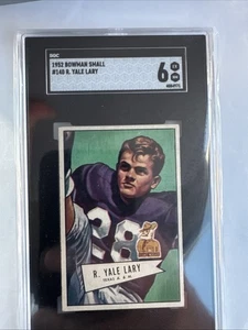 1952 Bowman Small Set-Break #140 Yale Lary Rookie SGC 6 EX NM - Picture 1 of 2
