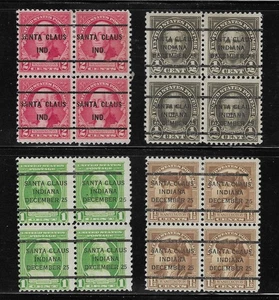 IN Precancelaciones: Pseudos de Santa Claus (2 Diff); Ediciones 1922-1932; 4 Diff. Bloques/4 - Imagen 1 de 1