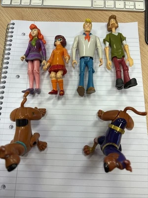 Scooby Doo Figure x 6 Shaggy Velma fred and scooby Hanna Barbera Action Figures - Image 1 of 4