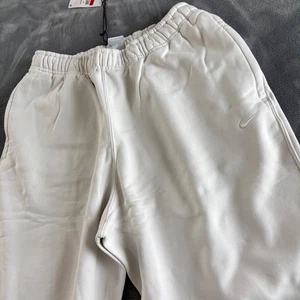 Nike Men's Fleece Training Pants Sweatpants Elastic Waist Beige Casual Large - Picture 1 of 11