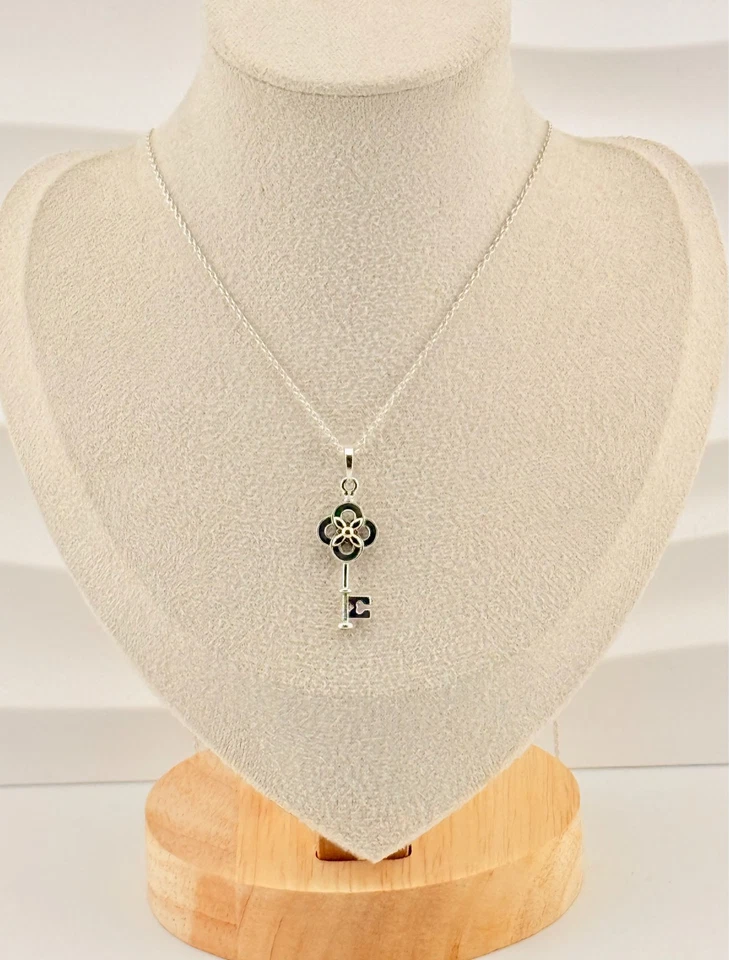 LIMITED EDITION New Pandora Two-Tone Key & Flower Necklace 399339C01-70cm - Image 1 of 4