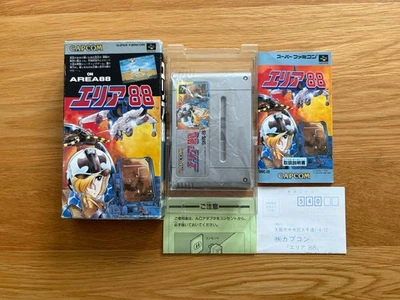 Complete! Area 88 JPN Nintendo Famicom SNES SFC Reg & Plug Leaflet! UN SQUADRON - Image 1 of 4