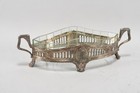 Q19Z49- Antike Silber 800 Jardiniere mit Glaseinsatz Carl Büsch Hannover