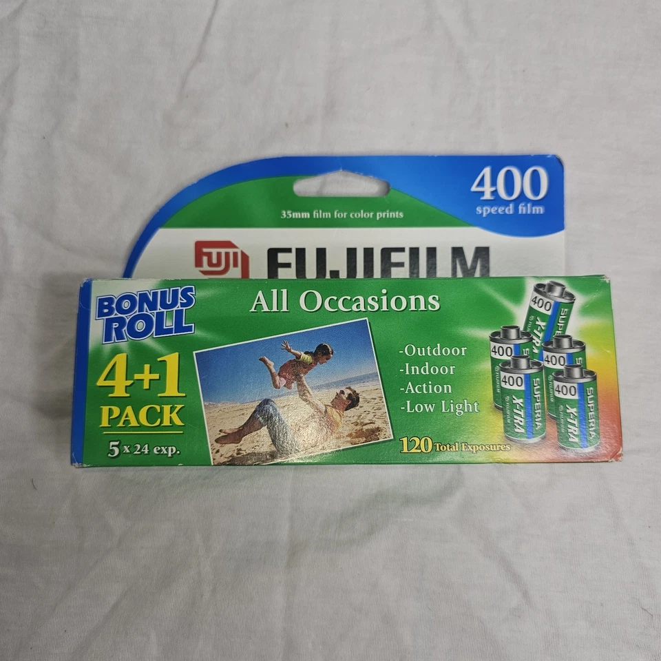 Fujifilm 5 Rolls Superia X-TRA 400 35mm Film 4+1 Pack XTRA400 Expired 2007 New - Image 1 of 4