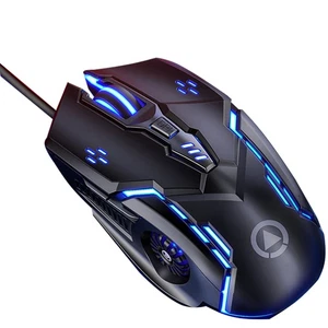 1Pc Practical USB Gaming Mouse Fashionable Durable Mouse Home Mouse (Black) - Zdjęcie 1 z 12