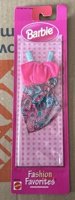 Mattel 1998 Barbie Moda Favoritos Rosa Top Envolvente Falda Conjunto Ropa Nueva Foto 1 de 2