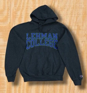 VINTAGE CHAMPION CUNY LEHMAN COLLEGE MENS SMALL GRAY HOODIE SWEAT SHIRT - Bild 1 von 12