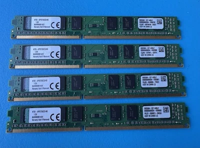 4x Kingston Dell KTD-XPS730CS/4G 4GB DDR3 1600MHz 240-Pin UDIMM RAM/Memory 16GB - Image 1 of 4