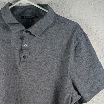 Camisa Polo Michael Kors Cuello Manga Corta Para Hombre Talla XL Gris  Foto 1 de 4