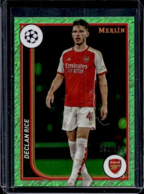 2023-24 Topps Chrome Merlin Declan Rice Neon Green Shimmer Refractor #282/399 - Image 1 of 2