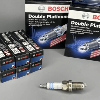 6PCS OE Germany Double Platinum Spark Plug For 2002-2004 Audi A6 Quattro A4 3.0L - Image 1 of 2