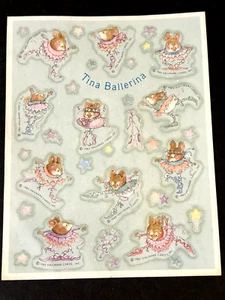 1985 Hallmark ~ Tina Ballerina 1985 Stickers ~ 1 Sheet - Picture 1 of 3