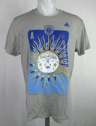 AFA Argentina Men's adidas Dark Gray Short Sleeve Tee Copa America Cover