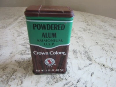 Vintage 1970's Crown Colony spice tin. POWDERED ALUM - Image 1 of 4