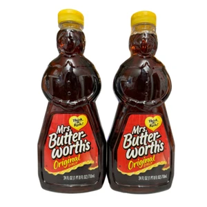 2 Bottles Mrs Butterworth 24 Fl Oz Original Syrup - Picture 1 of 1