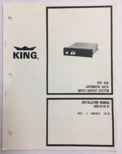 Manual de instalación del sistema automático de entrada/salida de datos King KDE 566 1978 original - Imagen 1 de 7