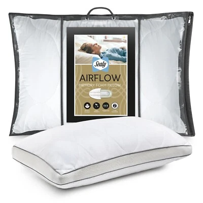Sealy Airflow Memory Foam Pillow Pressure Relief Support Comfort