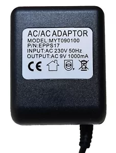 ALESIS NANOVERB EFFECTS PROCESSOR POWER SUPPLY (2 METER) ADAPTER AC 9V 830mA - Picture 1 of 3
