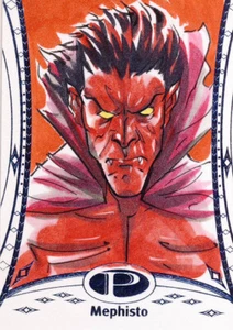 Carta schizzo base parallela Marvel Premier 2014 #57 Mephisto Ferriera - Foto 1 di 1