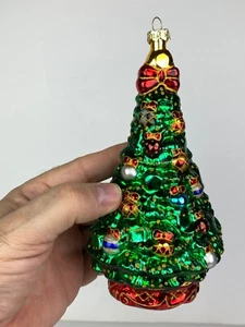 Firma Bilinski Jeweled Holiday Tree Glass Ornament - 6-3/4" - Picture 1 of 13