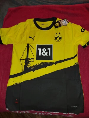 Borussia Dortmund Jersey 2023/2024 Authentic Home Shirt Puma Mens Slim XL - Image 1 of 4