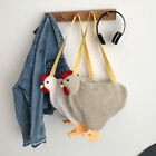 Chickens Shape Bag Zipper Crossbody Purse For Women Soft Fleece Fashion Handbags