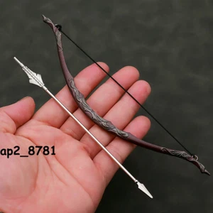 1/6 Metal Bow Arrow Miniature Weapon For Elf Legolas 12" Action Figure Archer - Picture 1 of 5