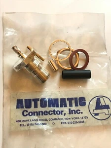 SINGLE HOLE BULKHEAD CRIMP CABLE MOUNT TNC SOCKET 50 OHM MILITARY SPEC ad1J34 - Picture 1 of 3