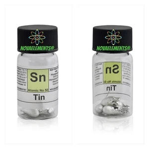 Tin Metal, Tin Element Sample, Tin Shiny Drops 5 Grams 99.95% Pure Tin Sample - Imagen 1 de 5