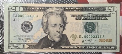 Kansas City 2004 $20 Single Note New Color of Money Cool Serial Number #3316 A - Image 1 of 4