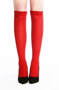 Strümpfe Stockings kurz Kniestrümpfe rot Rotkäppchen Lolita WZ-019R - Bild 1 von 4