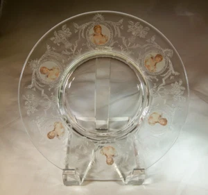 MORGANTOWN GLASS WORKS QUEEN LOUISE 7-1/2" DIAMETER SALAD or DESSERT PIE PLATE! - Picture 1 of 4