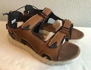 Herren Sandalen mit verstellbaren Riemen von St Johns Bay braun Größe 13 neu mit Etikett - Bild 1 von 6
