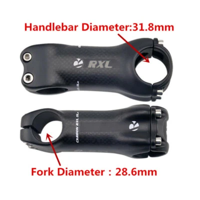 Carbon Fiber Bike Stem Handlebar Stem MTB Road Angle 6/17 for Cycling Equipment - Image 1 of 4