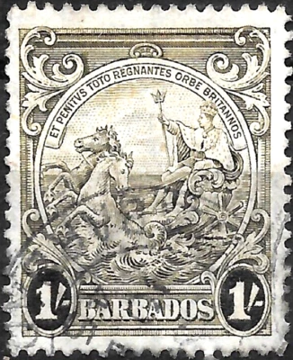 Barbados SC# 200a 1938 caballo usado en muy buen estado Foto 1 de 2