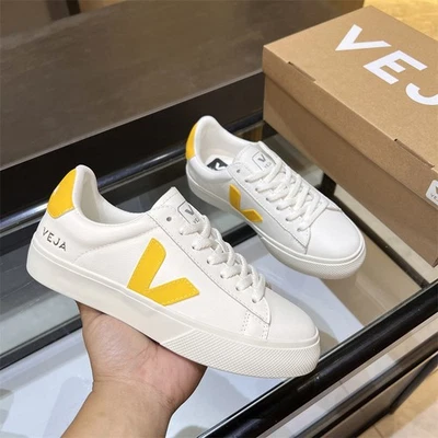 VEJA CAMPO Round Toes Lace Up Unisex Low Top French Couple Casual Shoes Summer - Image 1 of 4
