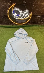 The North Face Hoodie Womens Medium Blue  Pullover Hooded Sweatshirt Hiking - Picture 1 of 5
