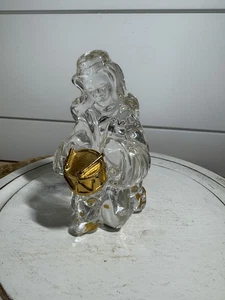 Gorham Crystal Nativity Scene Drummer Boy with Gold Drum - No Box - Picture 1 of 5