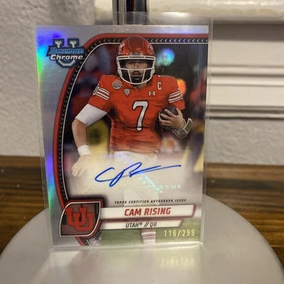 2024 Bowman U Chrome Cam Rising Autograph #116/299 Utah Utes - Image 1 of 2
