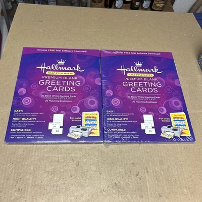 2 tarjetas de felicitación en blanco Hallmark Premium - 2050XF (paquetes de 20 tarjetas) Foto 1 de 4