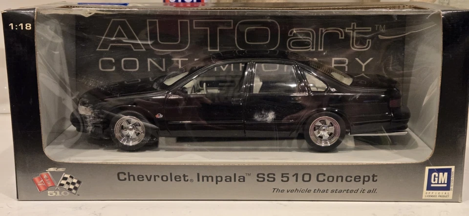 VERY RARE 1/18 Autoart Chevrolet Impala SS 510 Concept Black Diecast **READ** - Image 1 of 4
