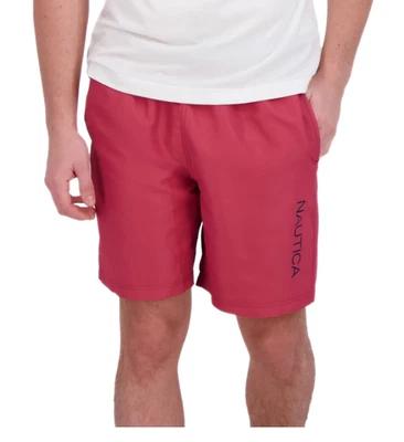 Nautica Men's Red Comfort Waistband Swim Trunks-Size XL-NWT - Image 1 of 2