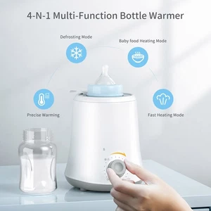 4-in-1 Bottle Warmer Fast Baby Milk Warmer for Breastmilk or Formula White JLLV - Picture 1 of 10